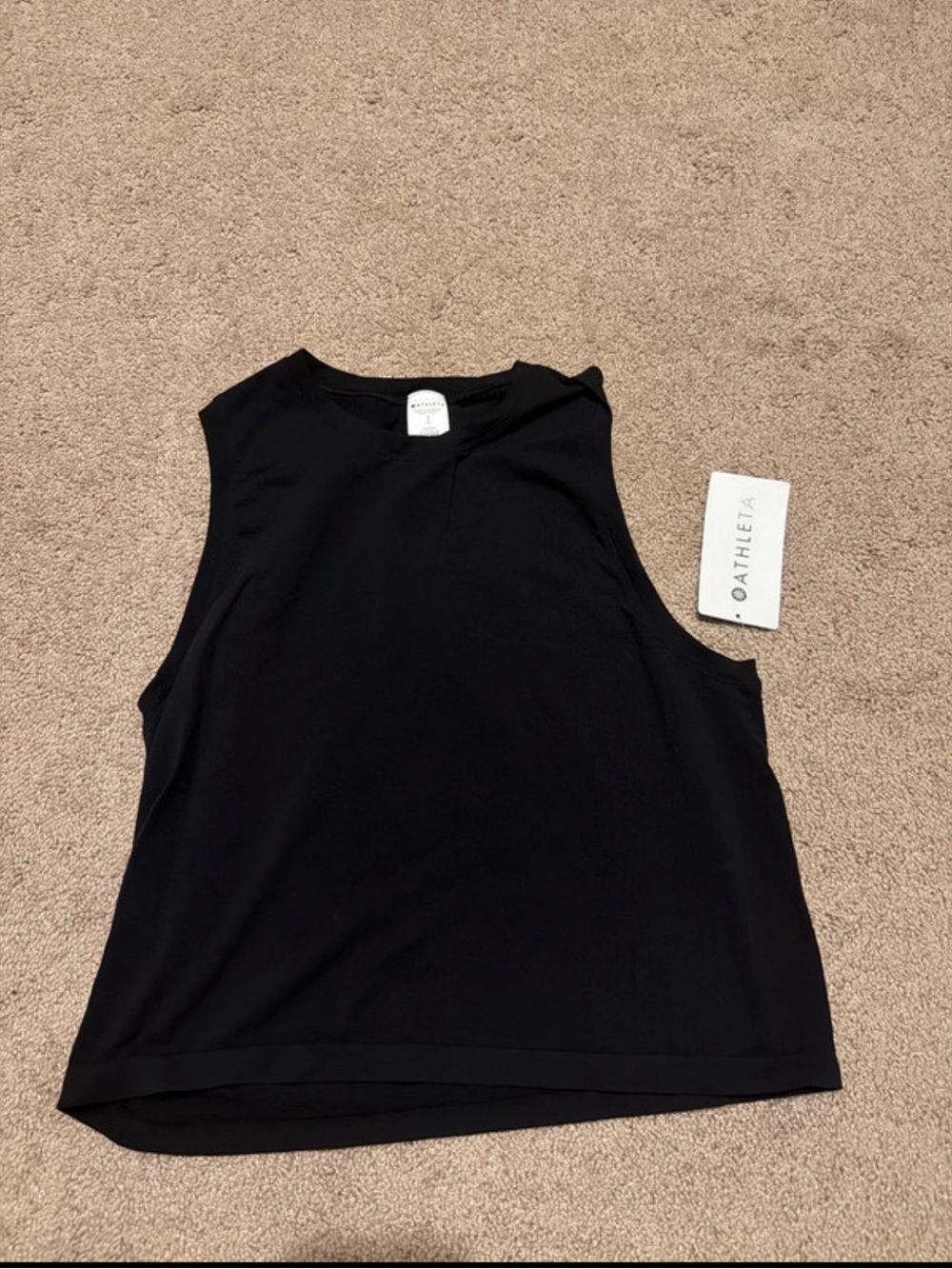 Athleta Black High-Neck Active Tank